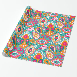 Papier Cadeau Boho Retro des années 60 les années 70
