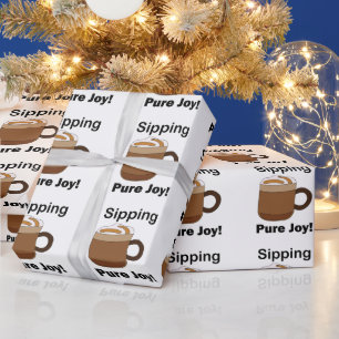Papier Cadeau Boire un latte, un pur plaisir