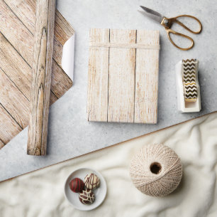 Papier Cadeau Bois blanchâtre blanchis blanc laine de bois rusti