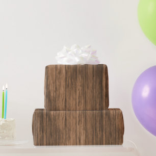 Papier Cadeau Bois Brown rustique