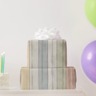 Papier Cadeau Bois de couleur terre Shabby
