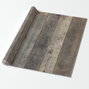 Papier Cadeau bois de grange à grain rustique de l'ouest