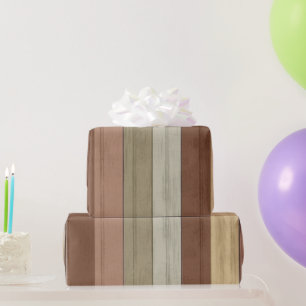 Papier Cadeau Bois de tonalité rustique