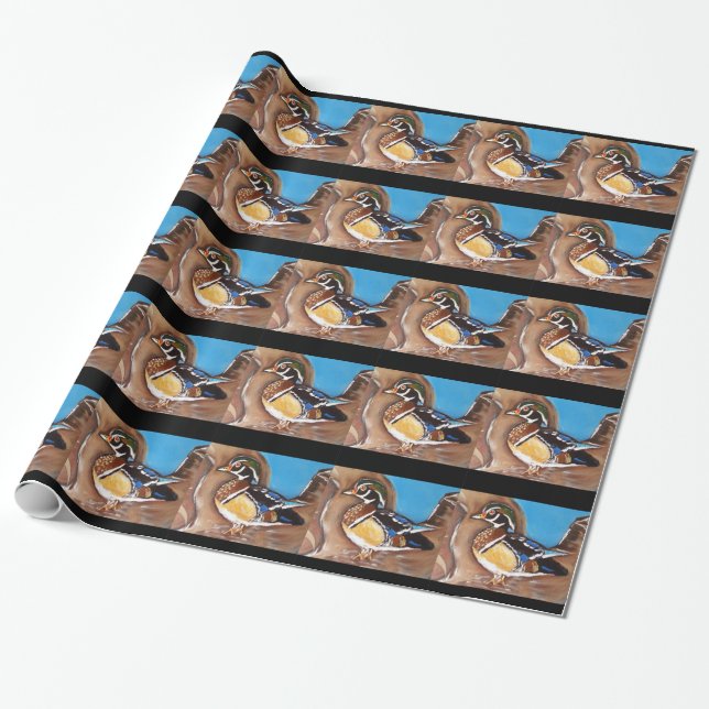 PAPIER CADEAU BOIS DUCK (Déroulé)