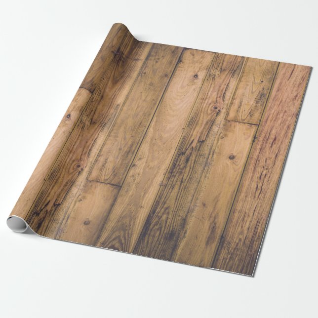 Papier Cadeau Bois rustique Cuisine de ferme Planes Grange (Déroulé)