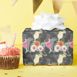 Papier Cadeau Boissons Tropicales Avec Animaux