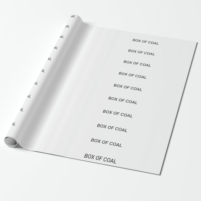 PAPIER CADEAU BOÎTE DE CHARBON (Déroulé)