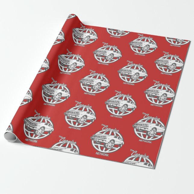 Papier Cadeau Boite rouge Chevy Caprice Network Wrapper Paper (Déroulé)