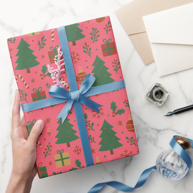 Papier Cadeau Boîtes cadeaux Mistletoe Arbres de Noël (Cadeaux)