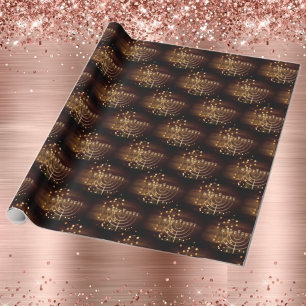 Papier Cadeau 🕎 Bokeh Hanoukka Menorah