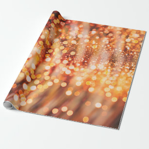Papier Cadeau Bokeh naturel et lumières dorées