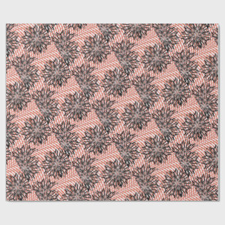 Papier Cadeau Bold Bloom Fusion – Fleurs noires abstraites sur v