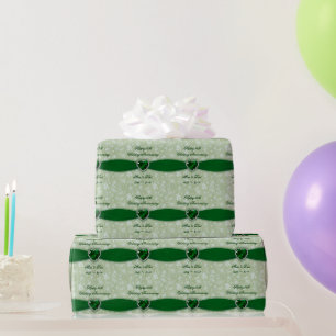 Papier Cadeau Bold Damask 55th Mariage Anniversary Design