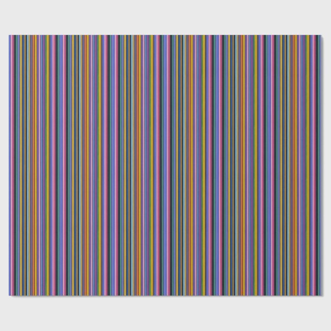 Papier Cadeau Bold Rainbow Vertical Stripes (Plat)