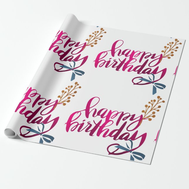 Papier Cadeau Bon cadeau d'anniversaire emballage (Déroulé)