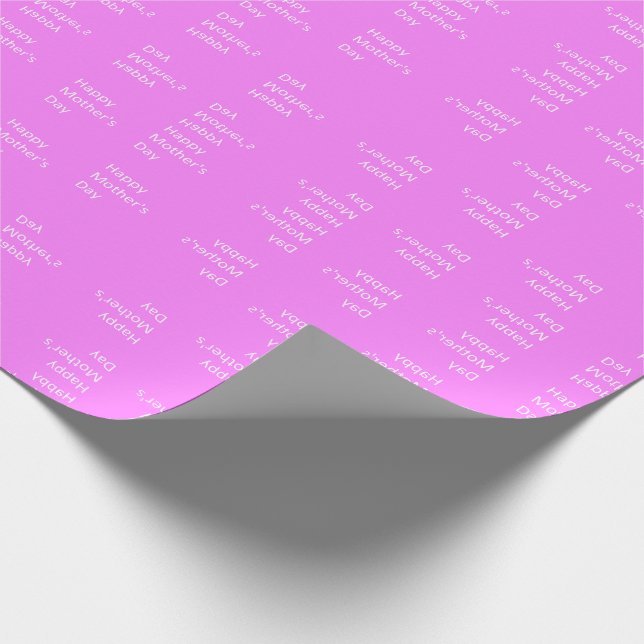 Papier Cadeau Bon texte de la fête des mères (Coin)