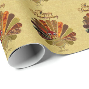 Papier Cadeau Bon thanksgiving coloré Turquie