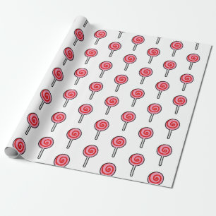 Papier Cadeau Bonbon à lucette de sucrerie