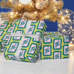 Papier Cadeau Bonbons de Noël fantaisistes, fêtes lumineuses et