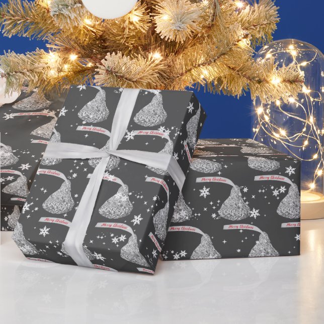 Papier Cadeau Bonbons De Noël Joyeux Et Pneus De Neige (Vacances)