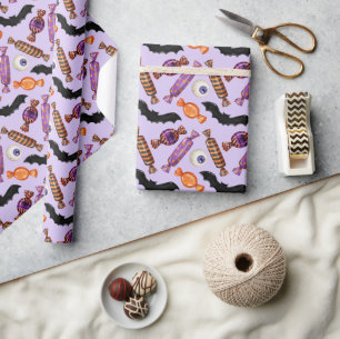 Papier Cadeau Bonbons d'Halloween à la pomme
