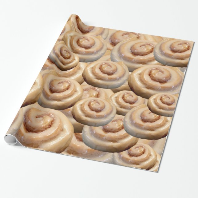 Papier Cadeau Bonheur de petit pain de cannelle (Déroulé)