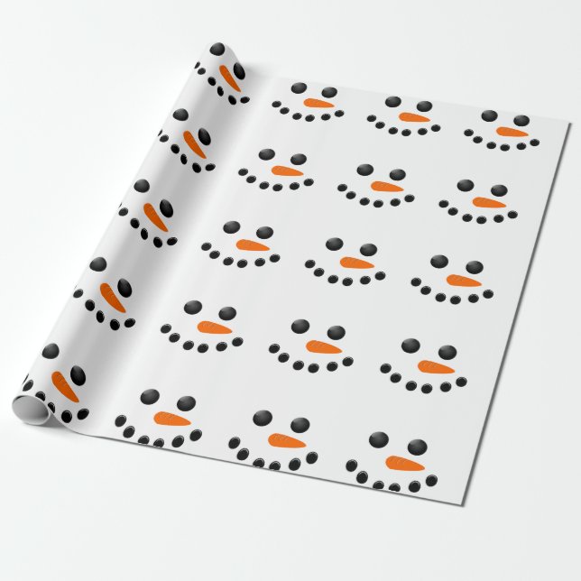 Papier Cadeau Bonhomme de neige (Déroulé)