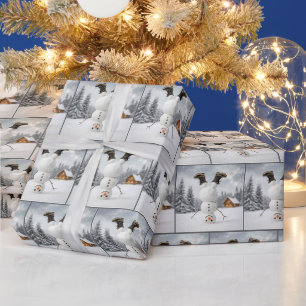 Papier Cadeau Bonhomme de neige de Noël à l'envers