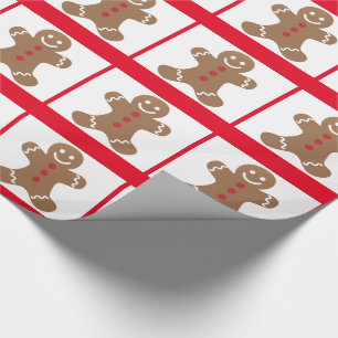 Papier Cadeau Bonhomme en pain d'épice de sourire