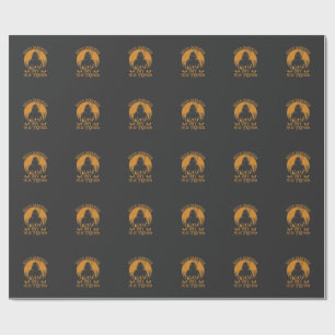 Papier Cadeau Bonjour obscurité vieil ami Faucheur Lune Orange T