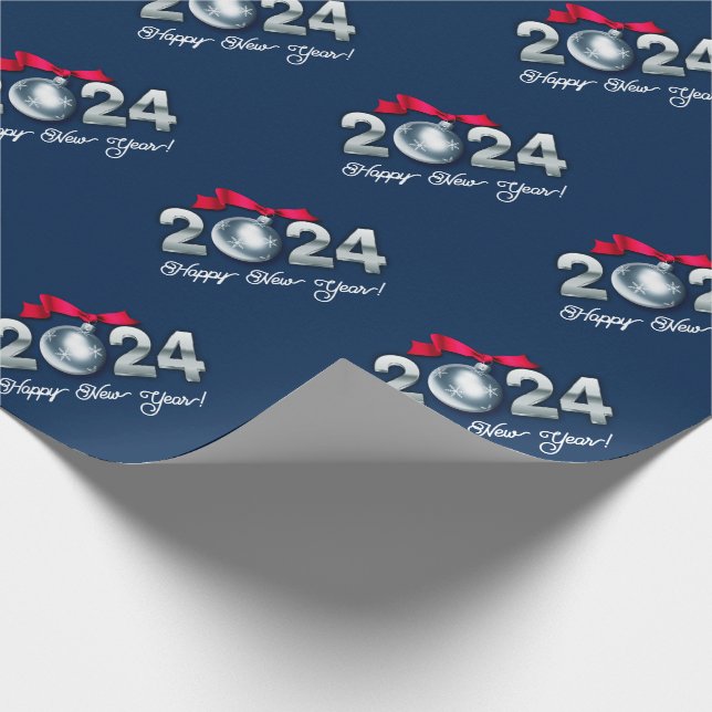 Papier Cadeau Bonne année 2023. Papier d'enrobage personnalisé (Coin)