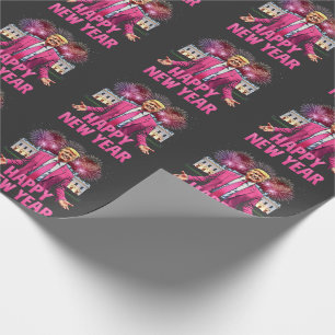 Papier Cadeau Bonne année Eve Trump Résolution 2025