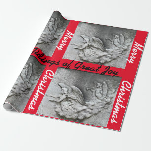 Papier Cadeau Bonne bouchée Grande joie Joyeux Noël Angel Papi