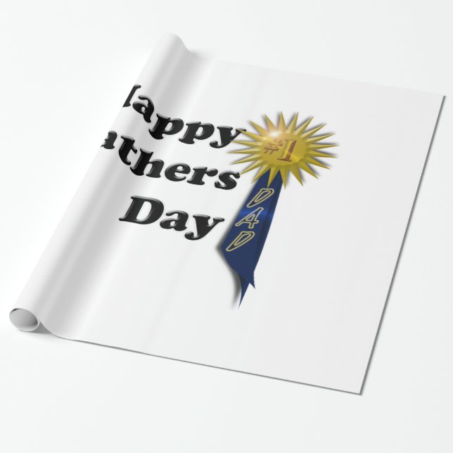 Papier Cadeau Bonne Fête des pères - #1 Papa (Déroulé)