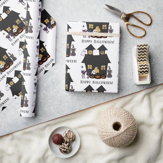 Papier Cadeau Bonne fête d'Halloween (Artisanat)