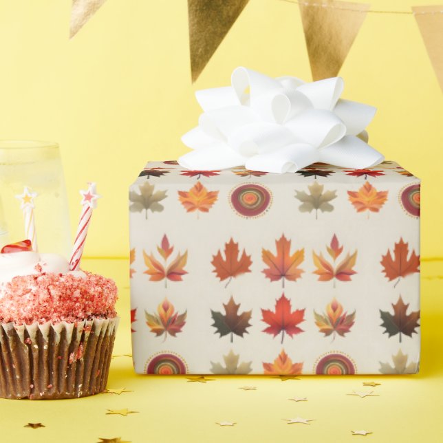 Papier Cadeau Bonne fête du Canada ! (Fête d'anniversaire)