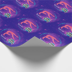 Papier Cadeau Bonne Gymnastique d'anniversaire Galaxy Tumbling