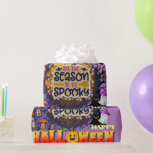 Papier Cadeau Bonne Halloween C'est la fête de la saison Éffraya