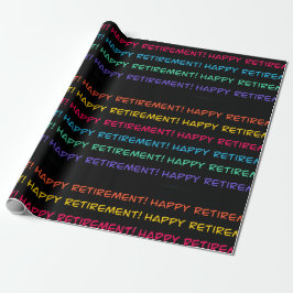 Papier Cadeau Bonne retraite design coloré