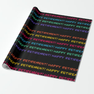 Papier Cadeau Bonne retraite design coloré