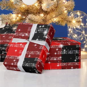 Papier Cadeau Bonnes Fêtes Buffalo Plaid