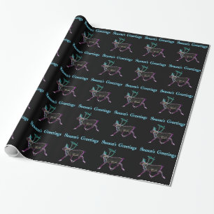 Papier Cadeau Bonnes Fêtes - Caribou électrique