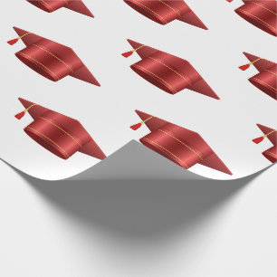 Papier Cadeau Bonnet de fin d'études rouge Tassle