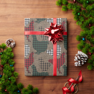 Papier Cadeau Bonnet de Noël de poulet