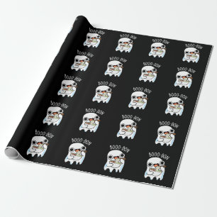 Papier Cadeau Boo-don Drôle Fantôme Udon Pun Dark BG