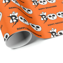 BOO ! Papier à enveloppement pour fantôme d'Hallow
