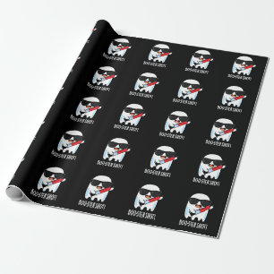 Papier Cadeau Boo-ster Shot Funny Ghost Vaccine Pun Dark BG