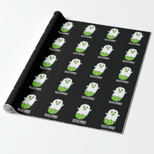 Papier Cadeau Booocumber Funny Ghost Cucumber Pun Dark BG