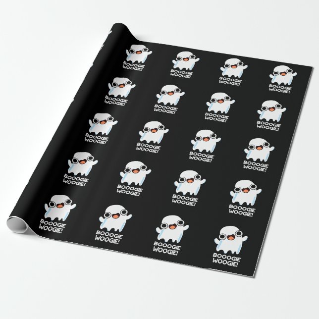 Papier Cadeau Booogie Woogie Funny Musique Ghost Pun Dark BG (Déroulé)