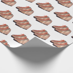 Papier Cadeau Boots randonnées sur arrière - plan blanc